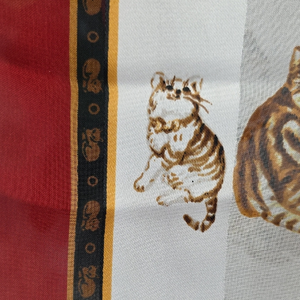 Vintage Multi-Cat Print Rectangular Scarf - image 6